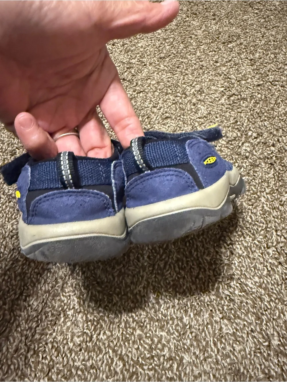 Keen Kids Navy Blue Sandals with Yellow Accents size 9